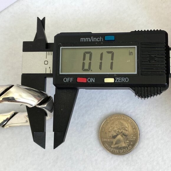 Sterling Silver 925 Heavy Chunky Oval Twisted Cuff Bracelet Sz 6.5" 33g - Picture 16 of 16